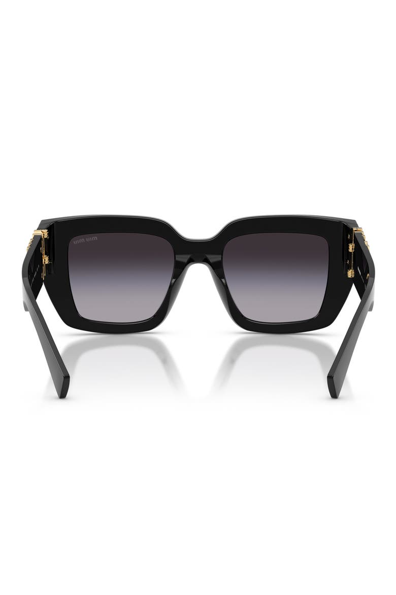 51mm Square Gradient Sunglasses, Alternate, color, BLACK / GRADIENT GREY