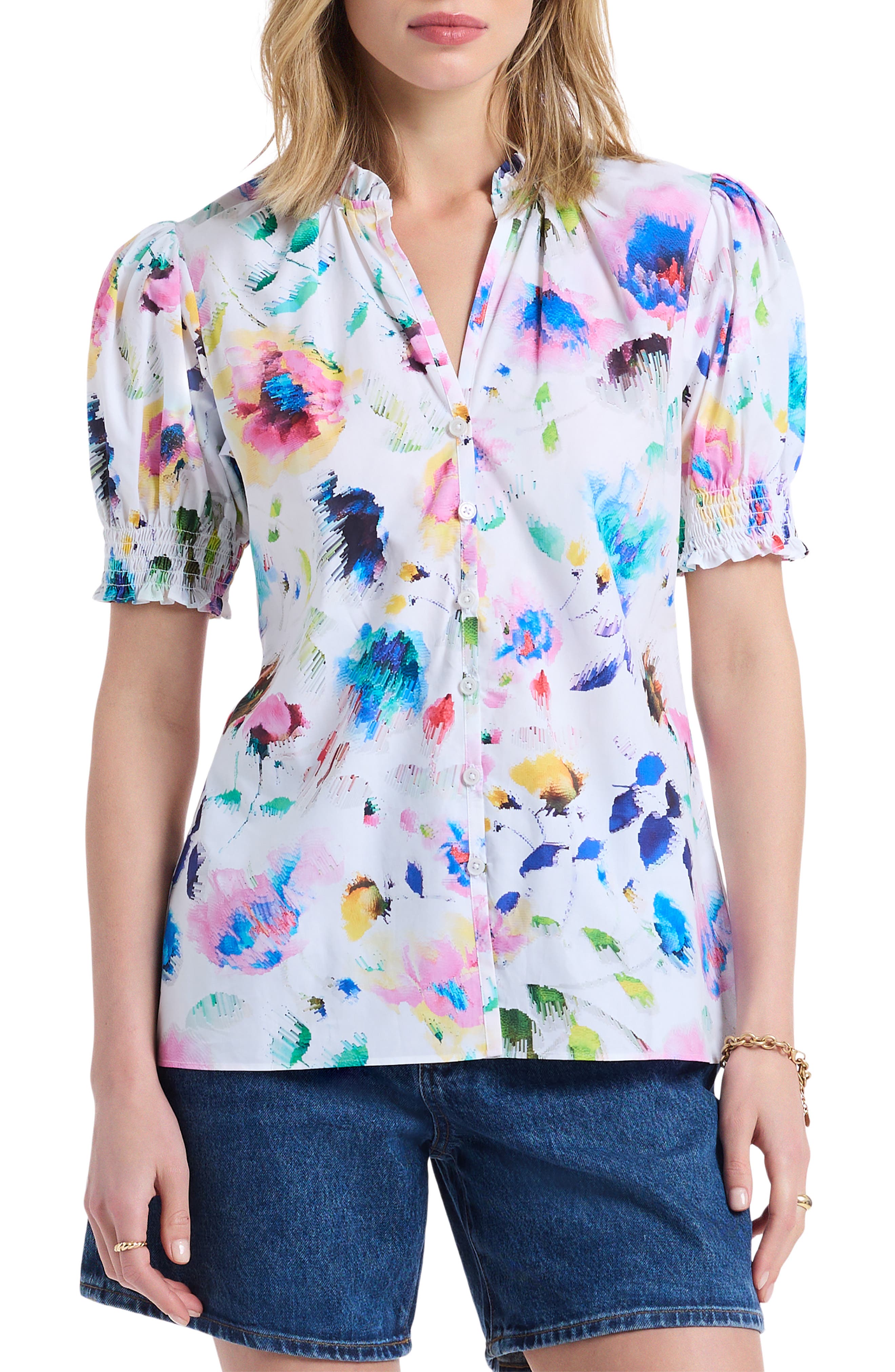Robert Graham Mila Short Sleeve Woven Shirt