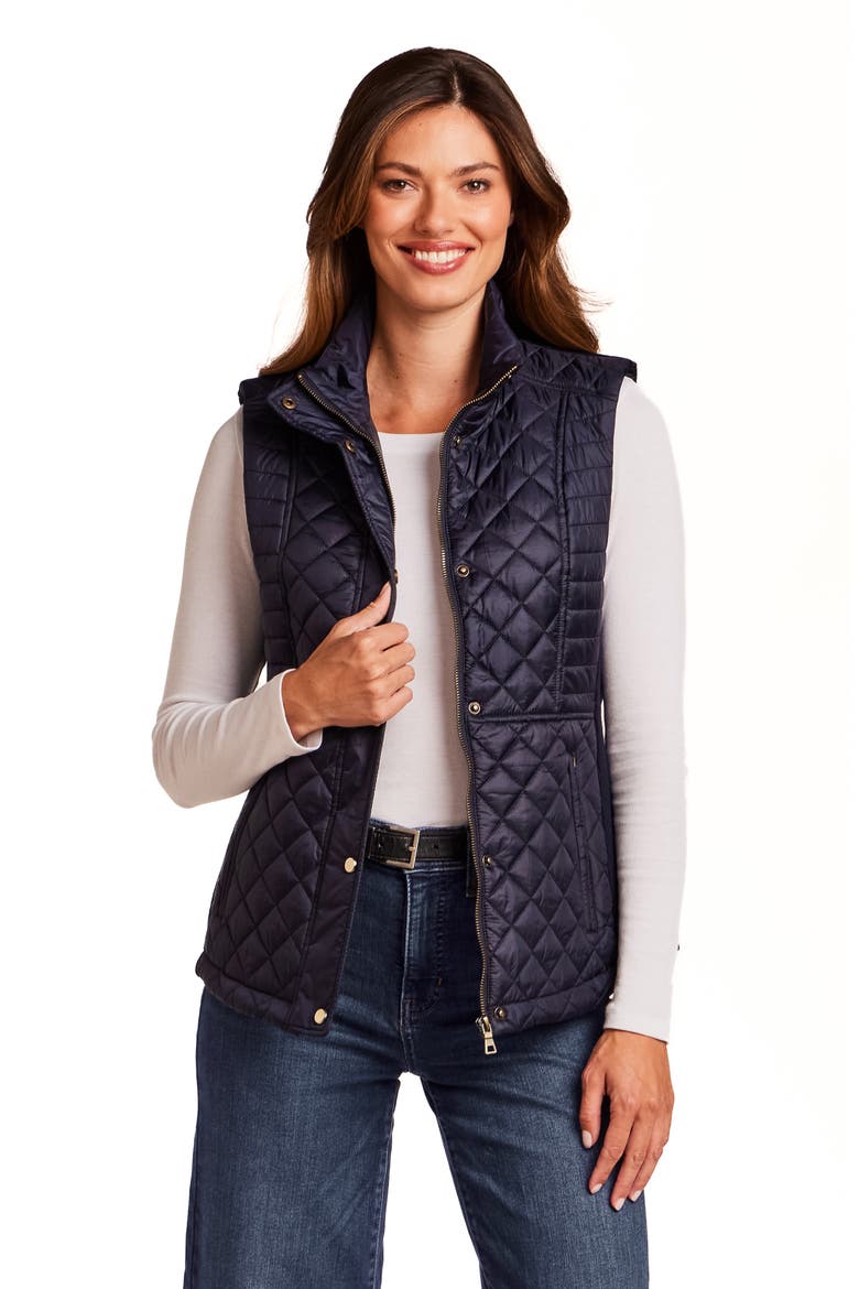 Quilted Vest, Alternate, color, NAVY