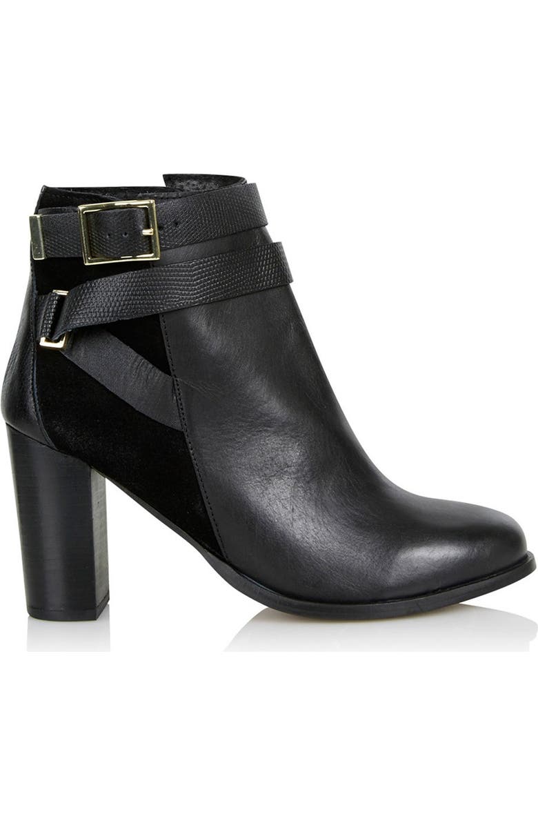 Topshop 'Harper Buckle' Ankle Boot, Alternate, color,