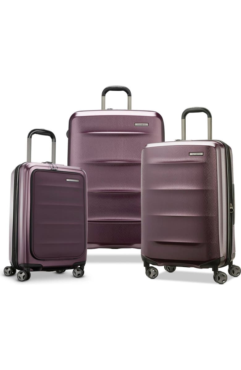 Samsonite Octiv 3-Piece Set (Pro Front Pocket 20/24/28) Hardside Spinner, Main, color, Amethyst Purple