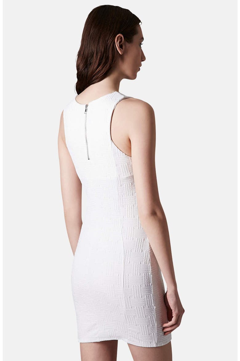 Jacquard Body-Con Dress, Alternate, color, WHITE