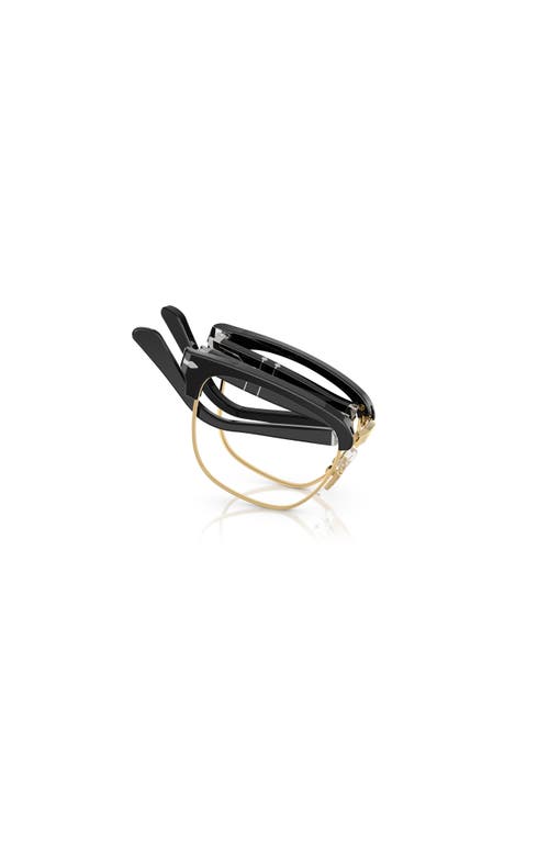 Persol 52mm Square Optical Glasses In Black
