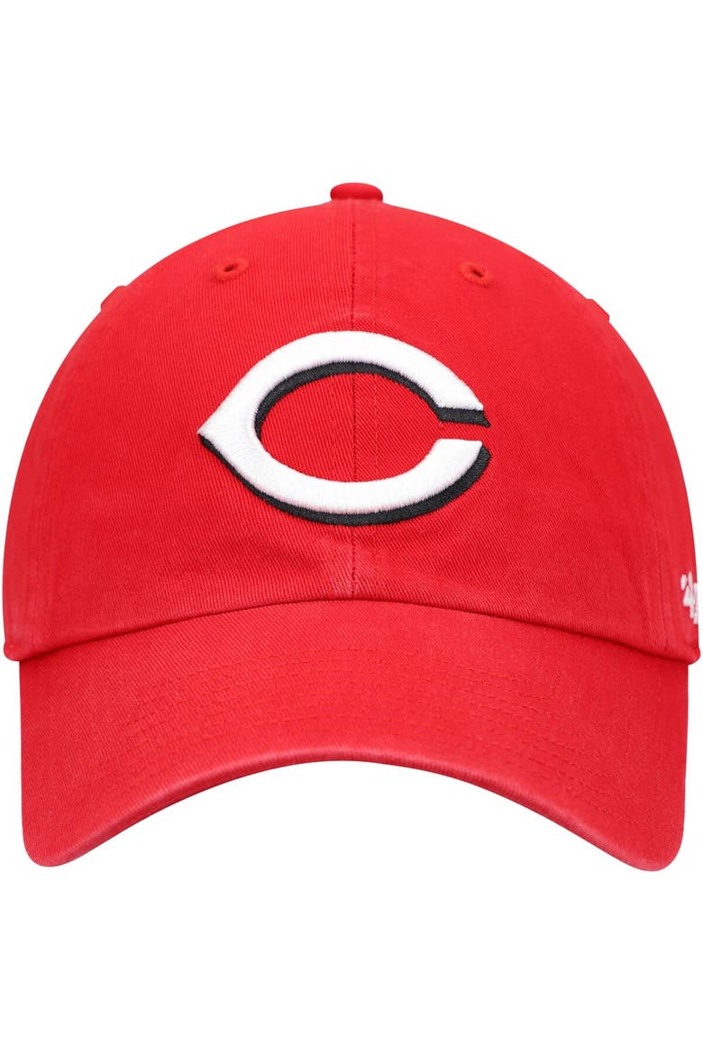 Men's '47 Red Cincinnati Reds Clean Up Adjustable Hat, Alternate, color, Red