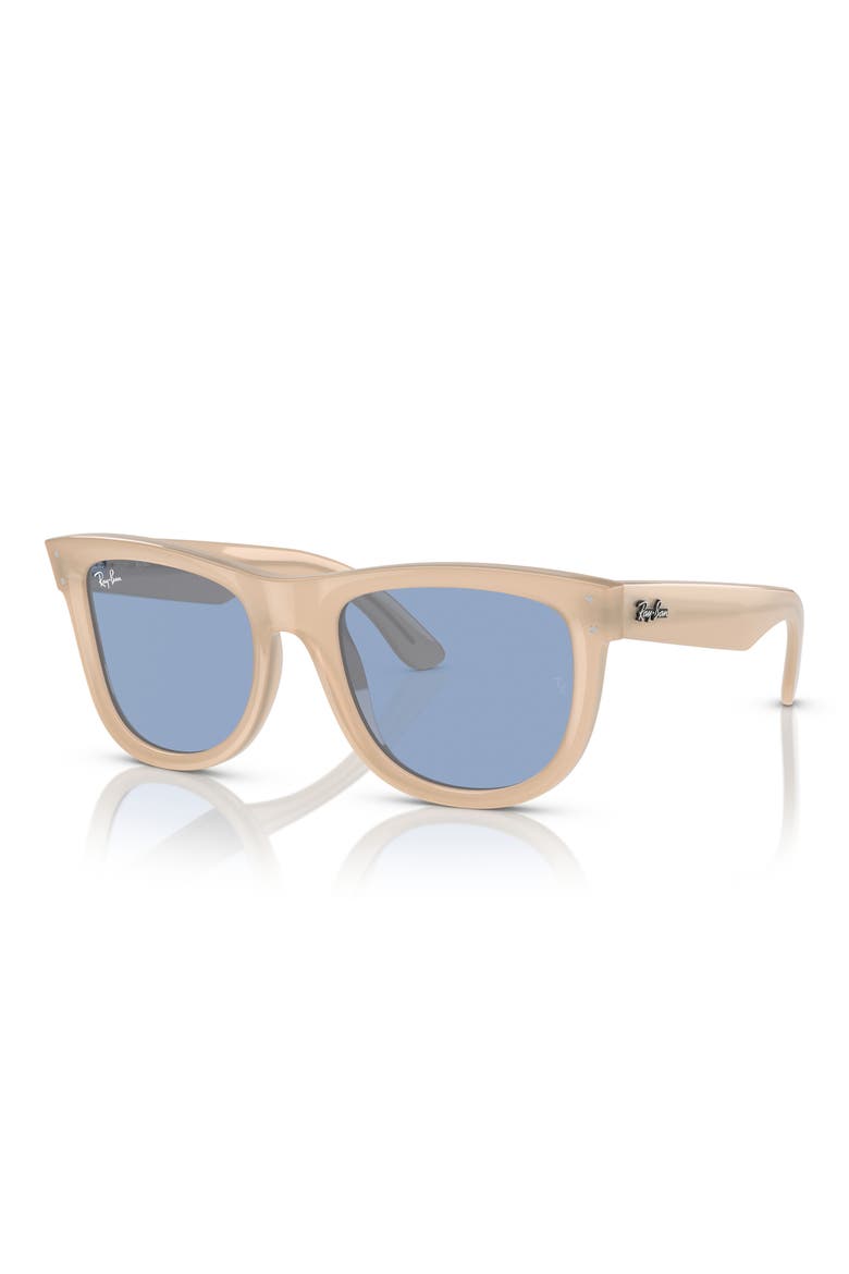Reverse Wayfarer 53mm Square Sunglasses, Alternate, color, BLUE