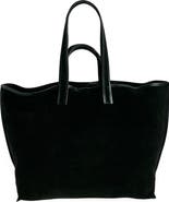 KASSL Large Contrast Trim Suede Tote