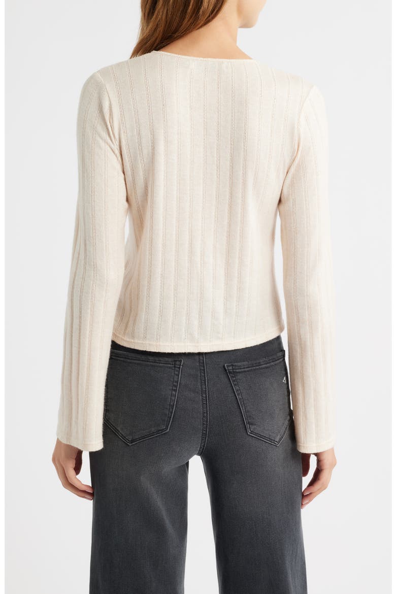Jackie Cashmere Blend Cardigan, Alternate, color, TAN IVORY