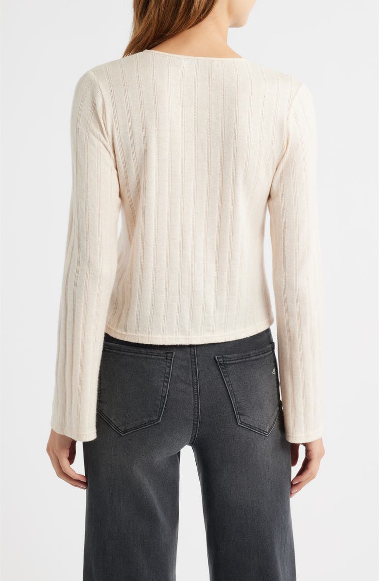 Bella Venice Jackie Cashmere Blend Cardigan, Alternate, color, Tan Ivory