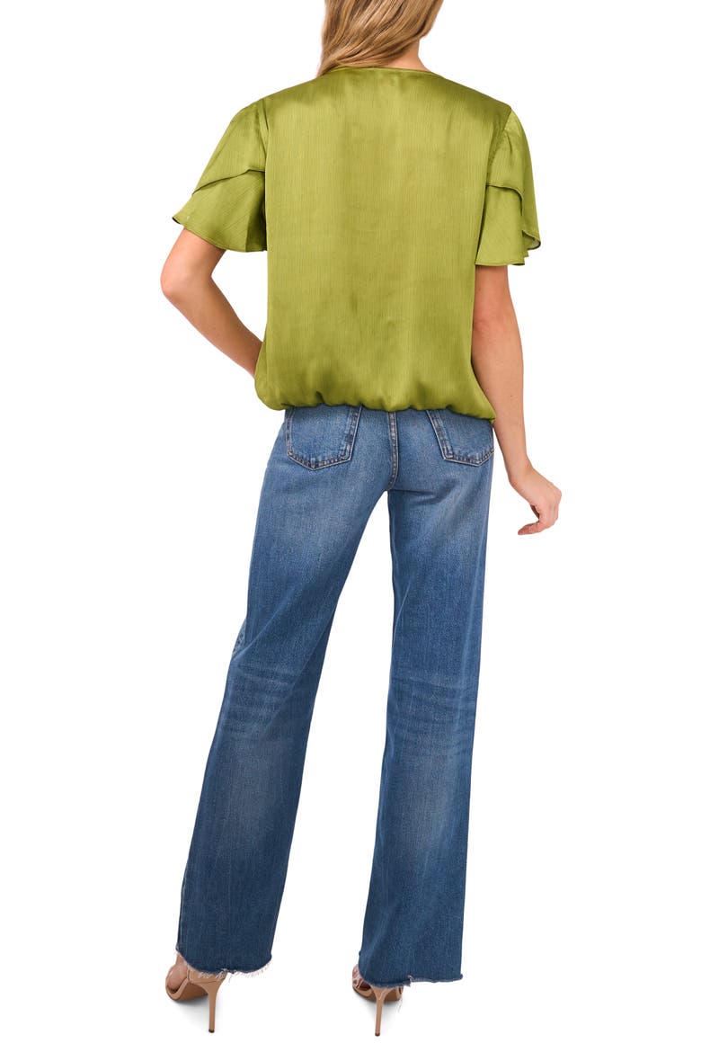 Tulip Sleeve Wrap Top, Alternate, color, BALTIC SEA