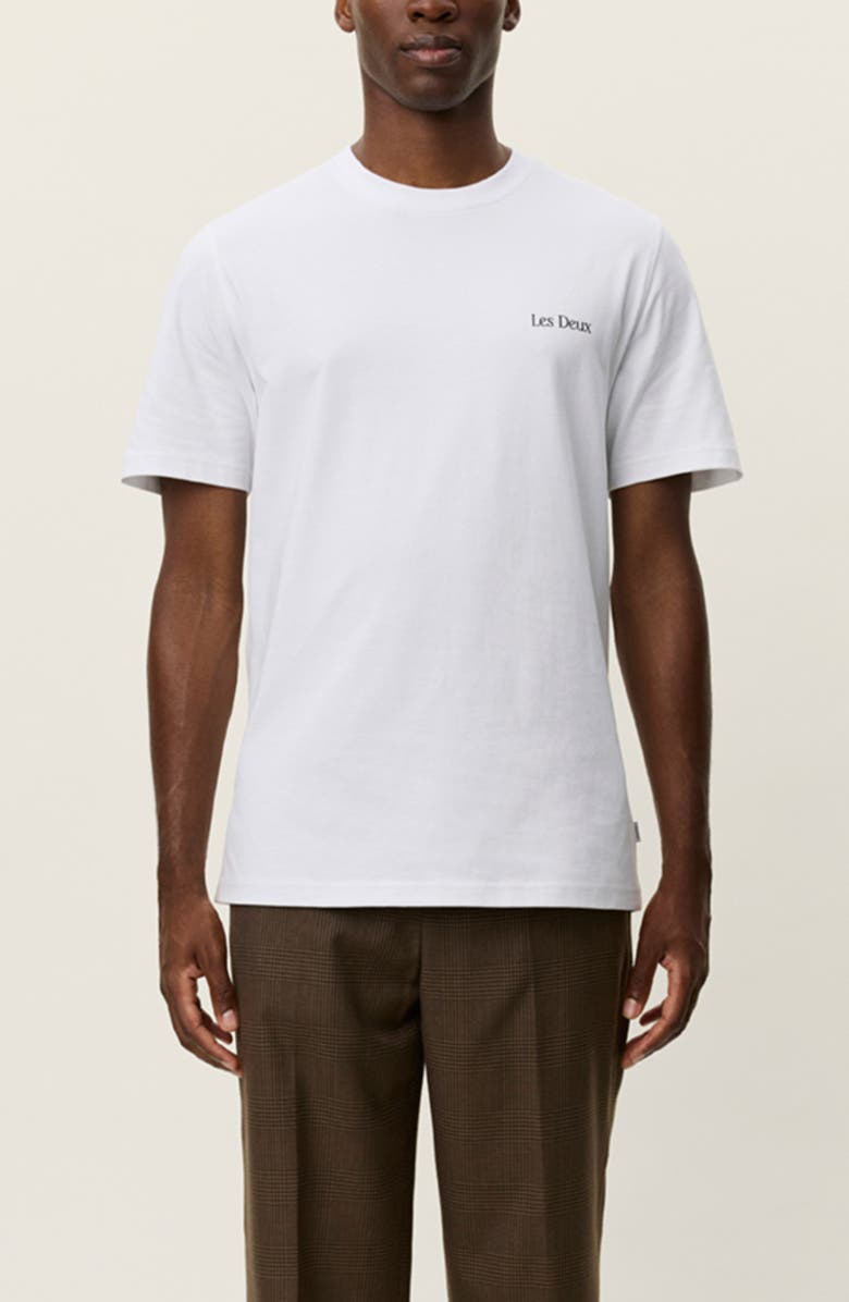 Les Deux Brady Flower Market Organic Cotton Graphic T-Shirt, Main, color, White