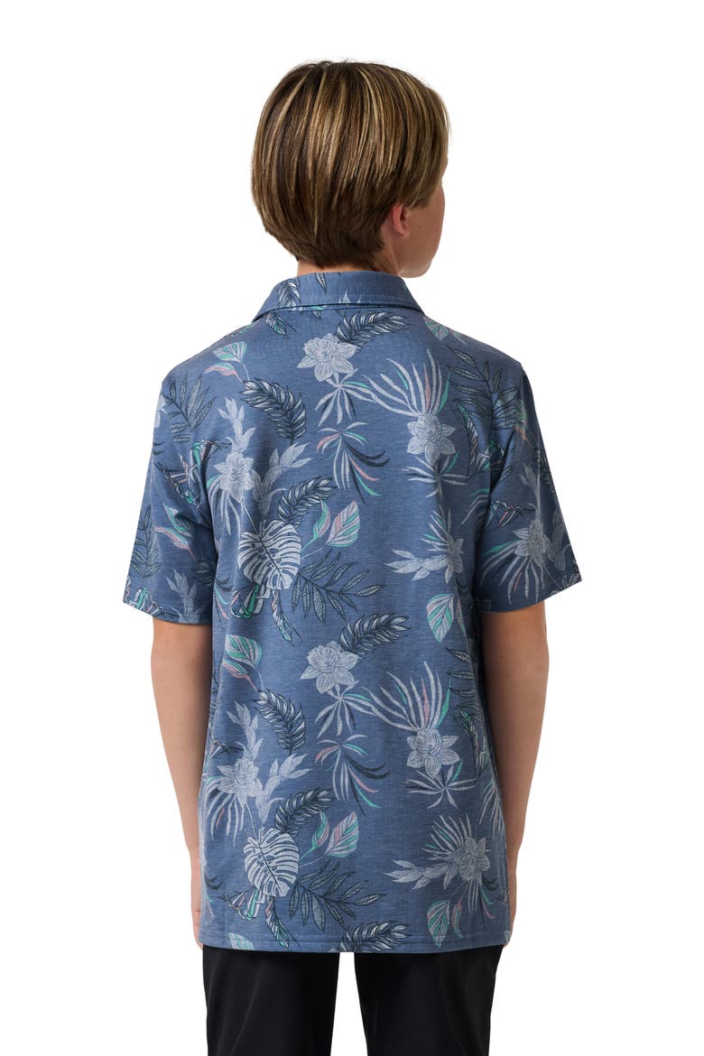 Kids' Featherweight Reservation Floral Polo, Alternate, color, BLUE HORIZON