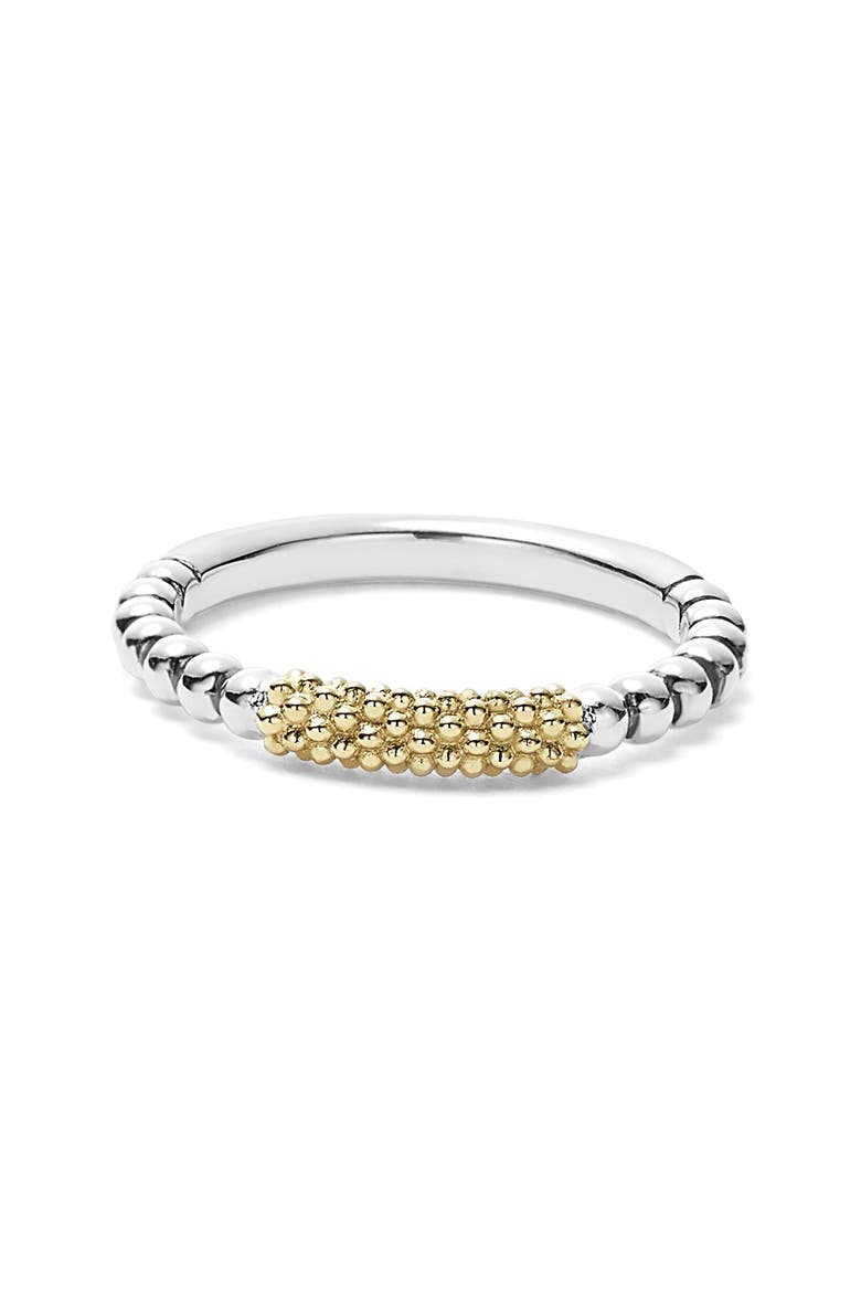 'Caviar Icon' Stacking Ring, Alternate, color, SILVER