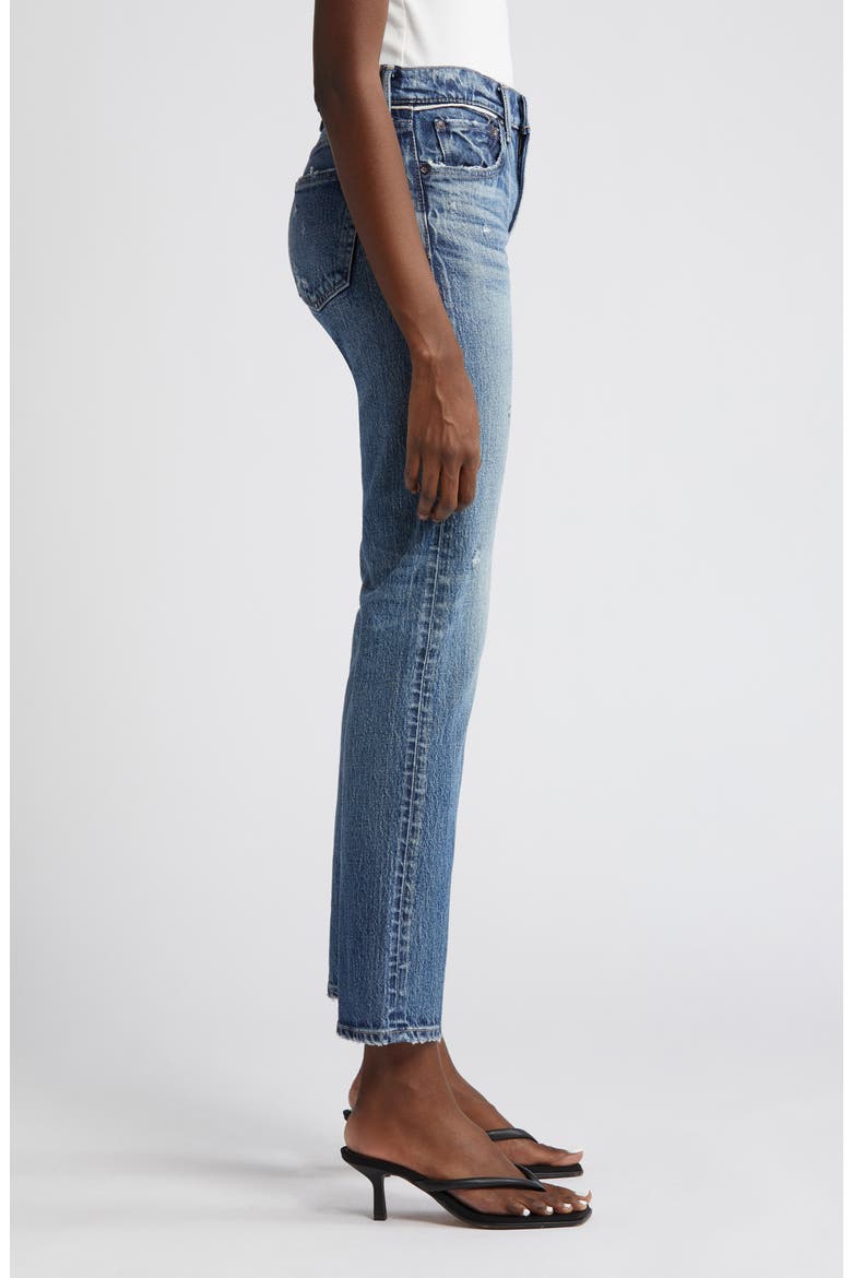 MV Mallard Distressed Slim Straight Leg Jeans, Alternate, color, DARK BLUE