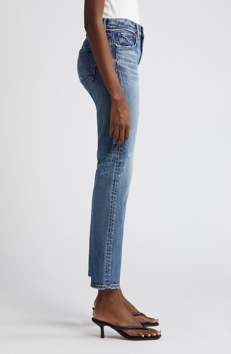 MOUSSY VINTAGE MV Mallard Distressed Slim Straight Leg Jeans, Alternate, color,