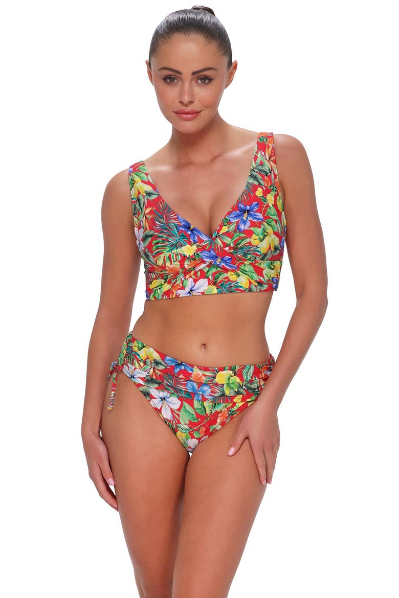 Elsie Bikini Swimsuit Top - DD Cup, Main, color, Geranium