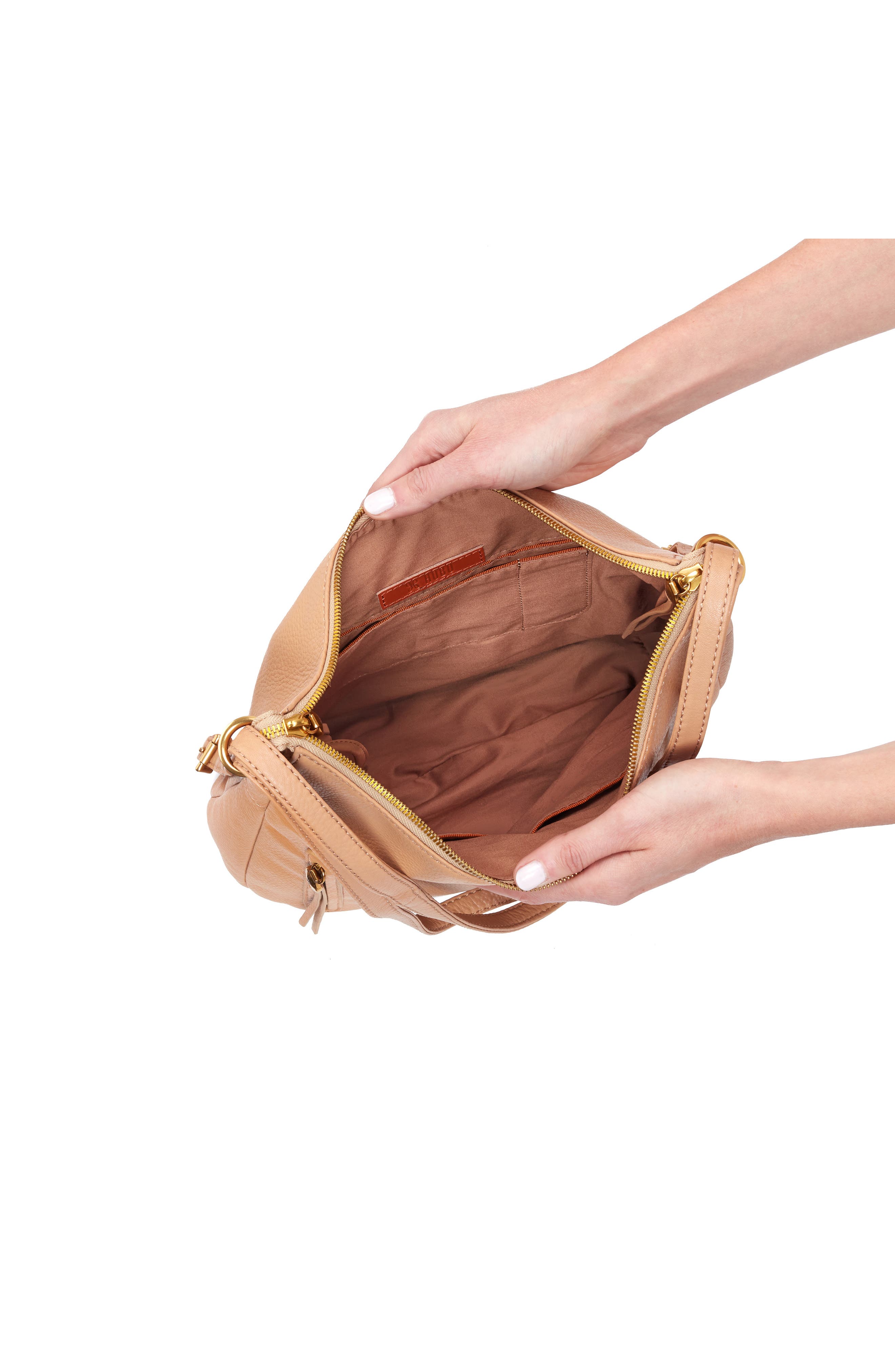 HOBO Merrin Leather Convertible Backpack, Alternate, color, Sandstorm