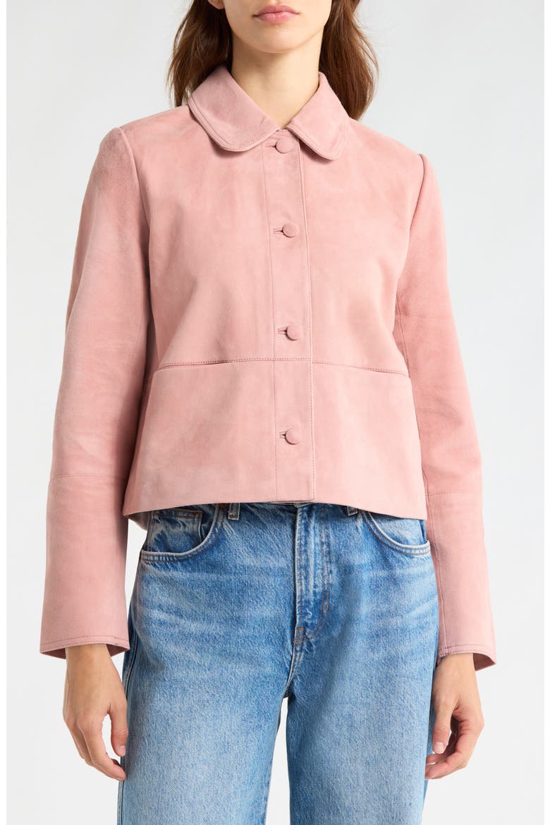 Suede Jacket, Alternate, color, PINK