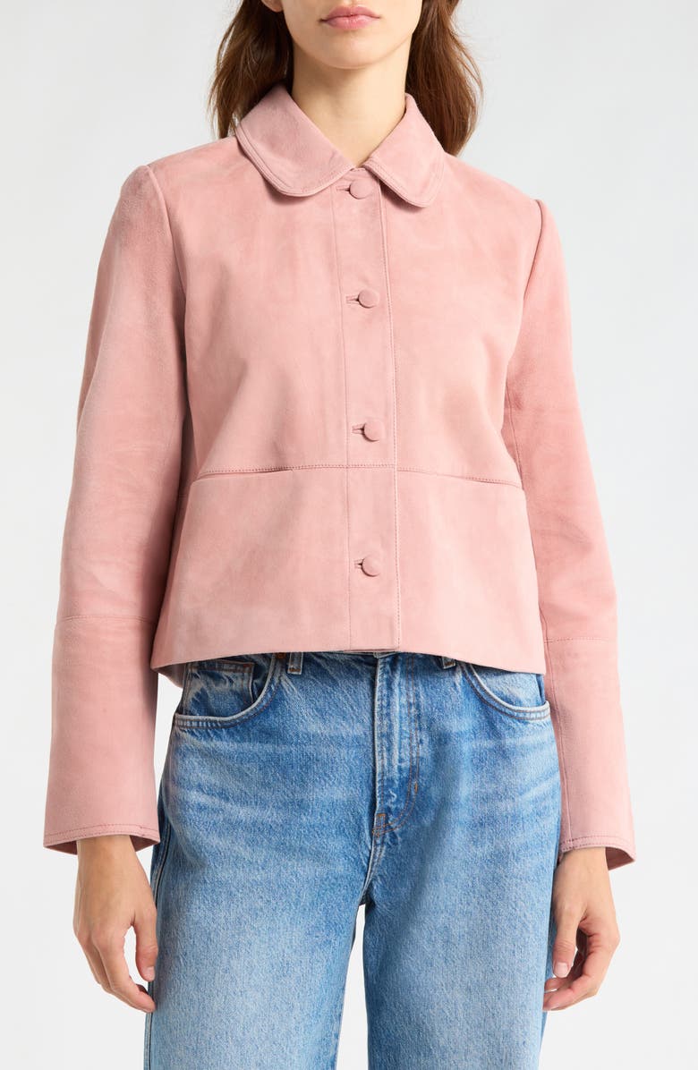 Caslon<sup>®</sup> Suede Jacket, Alternate, color, Pink