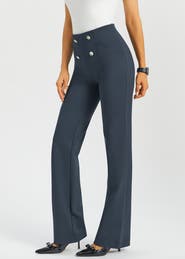 Betabrand Atlantic DPYP Dress Pant Yoga Pants Wide Leg
