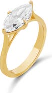 SHYMI Marquis Cut Cubic Zirconia Cocktail Ring
