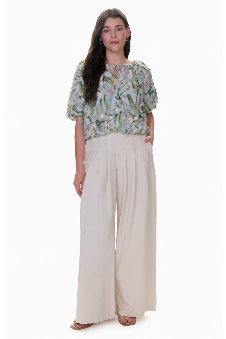Isla Bubble Crop Top, Main, color, Seafoam Multi
