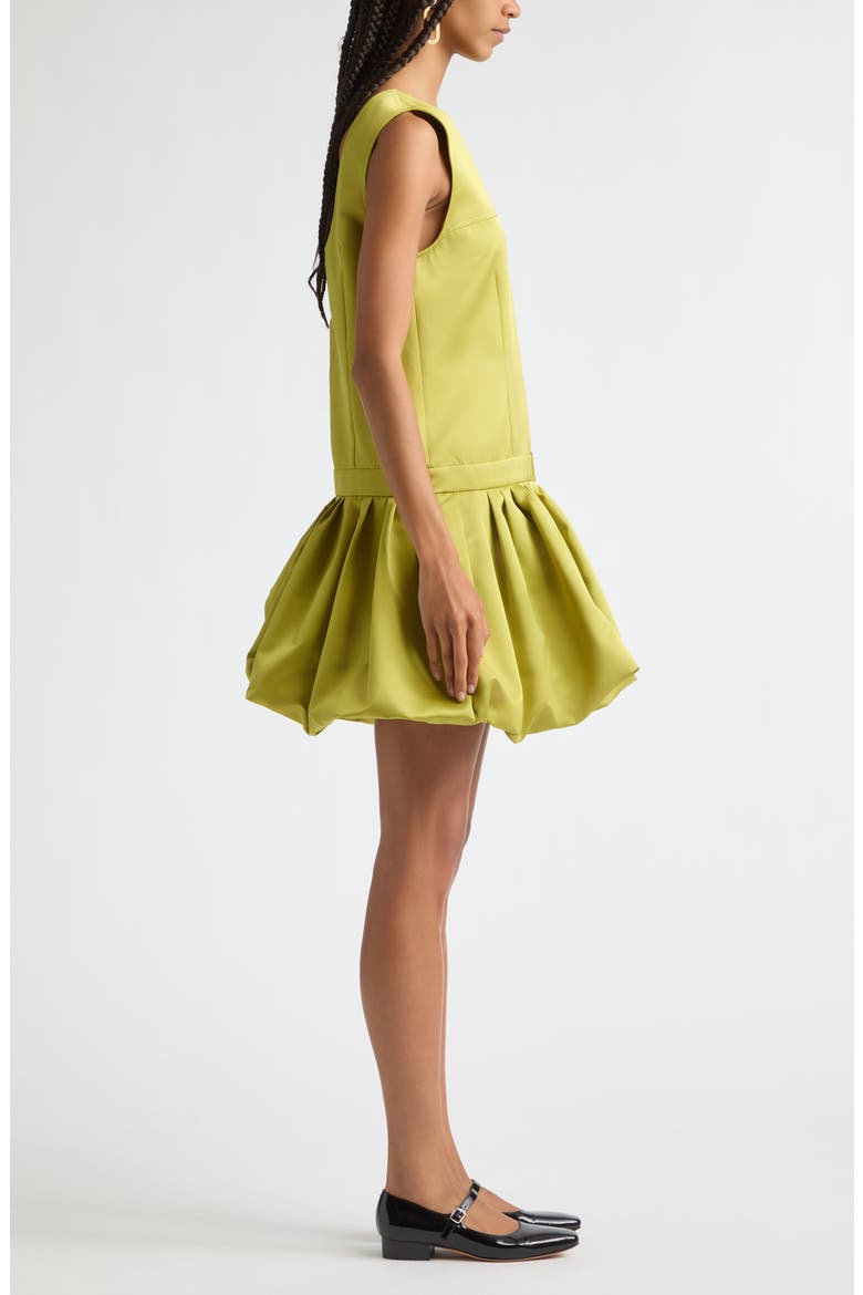 Pleated Bubble Minidress, Alternate, color, CITRON