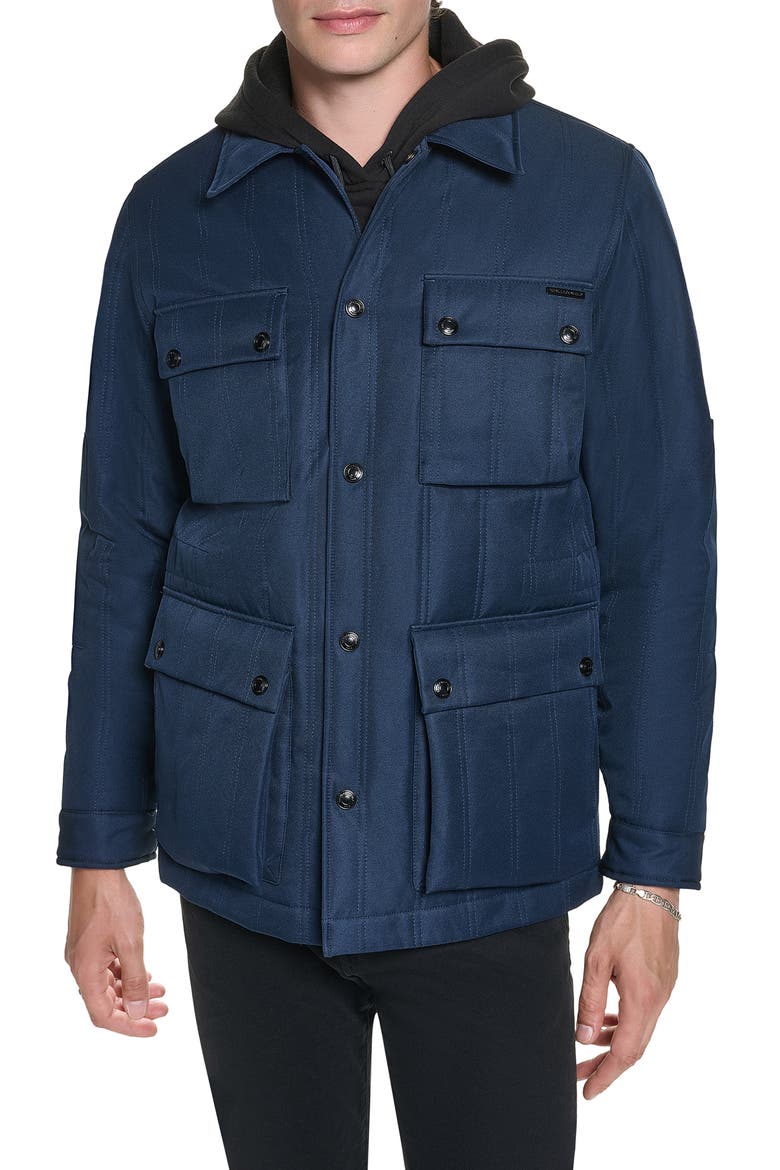 Quilted Shirt Jacket, Alternate, color, NAVY