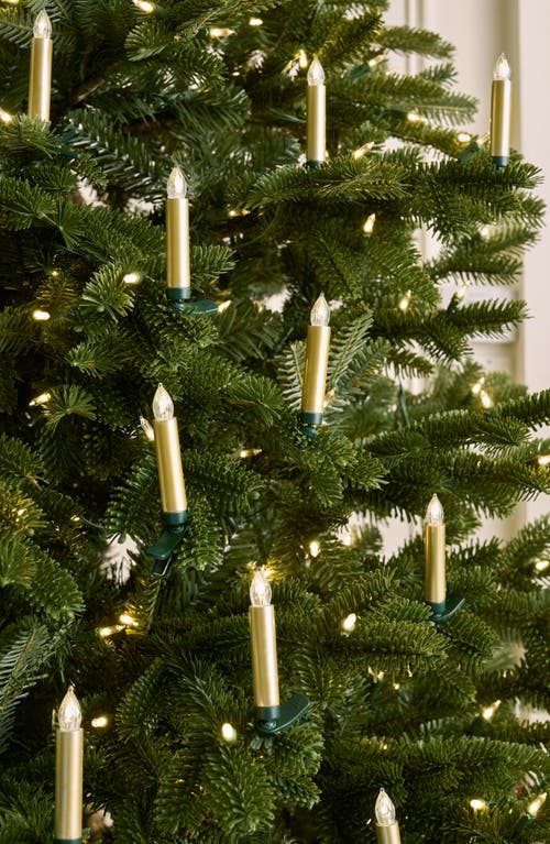 Balsam Hill Gold Color-changing Christmas Tree Candle Set In Green