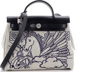 Pre-Owned Hermes Herbag Zip Pegase Pop Toile and Leather 31