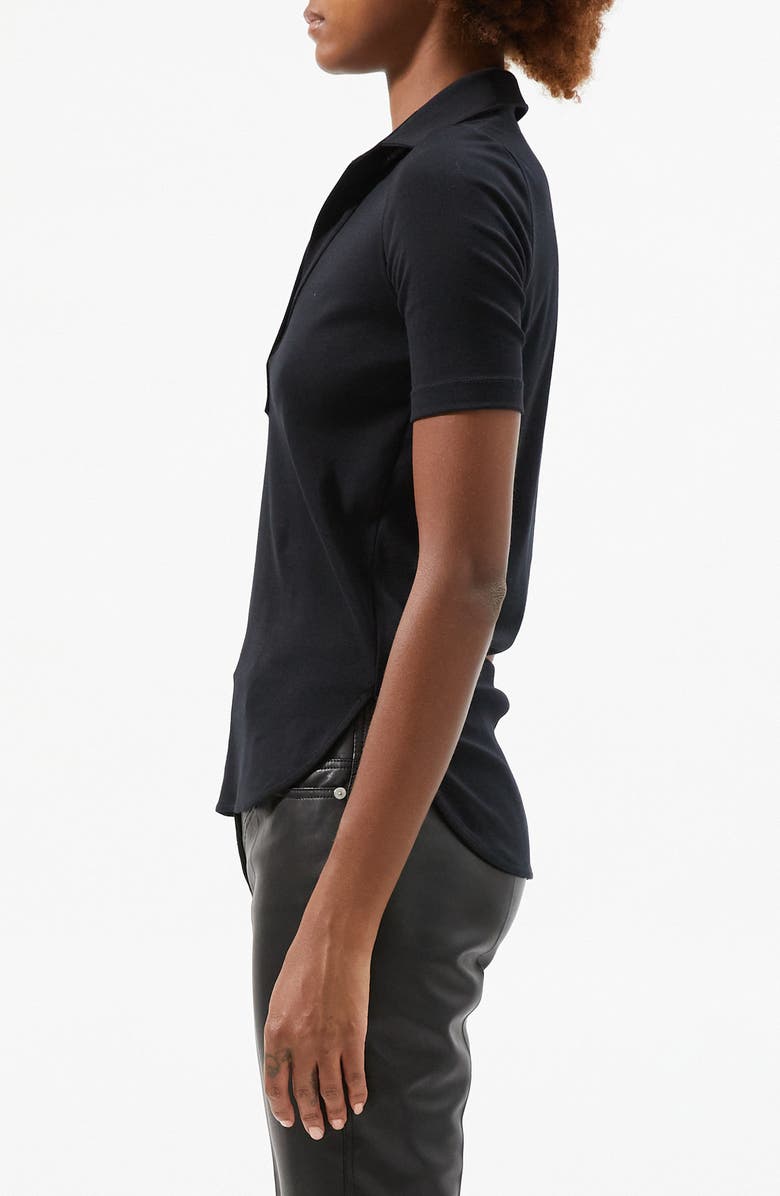 Helmut Lang Skinny Cotton Polo, Alternate, color, 