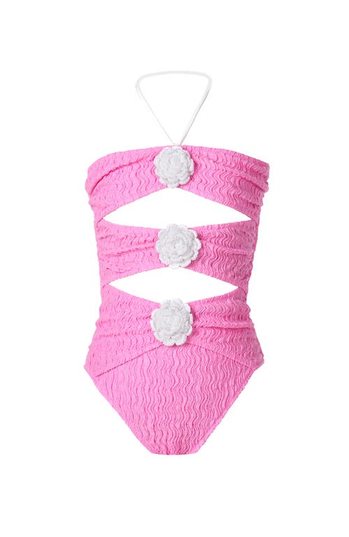 Nessi Byrd Kids' Cut-out Flower Detail One-piece Swimsuit