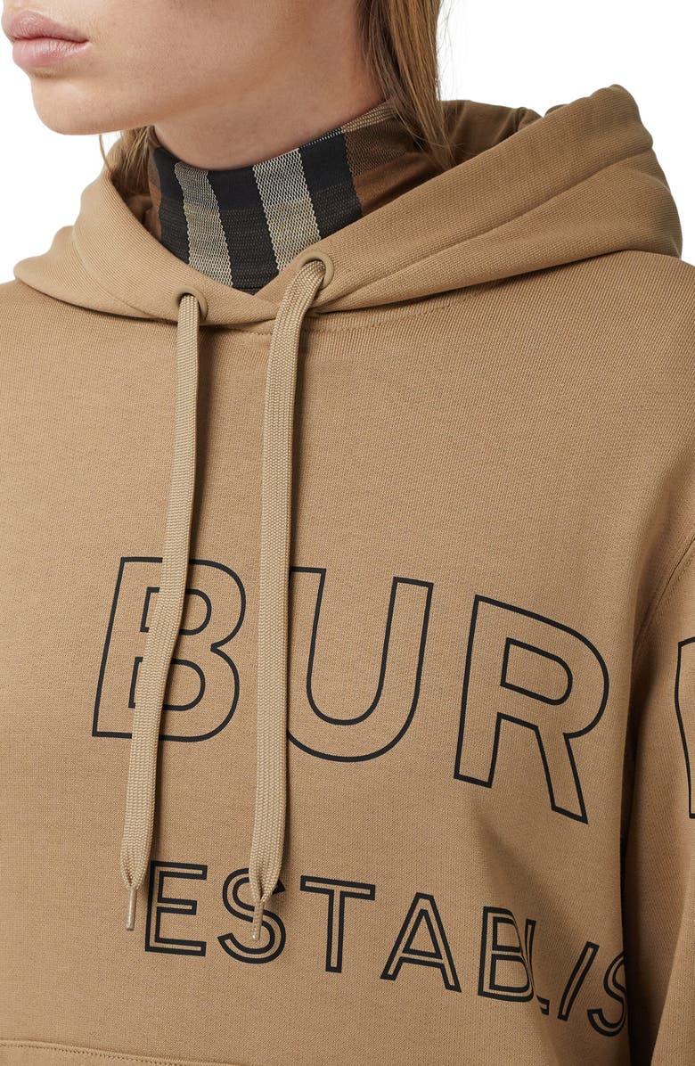 Burberry Poulter Horseferry Print Cotton Hoodie, Alternate, color, 