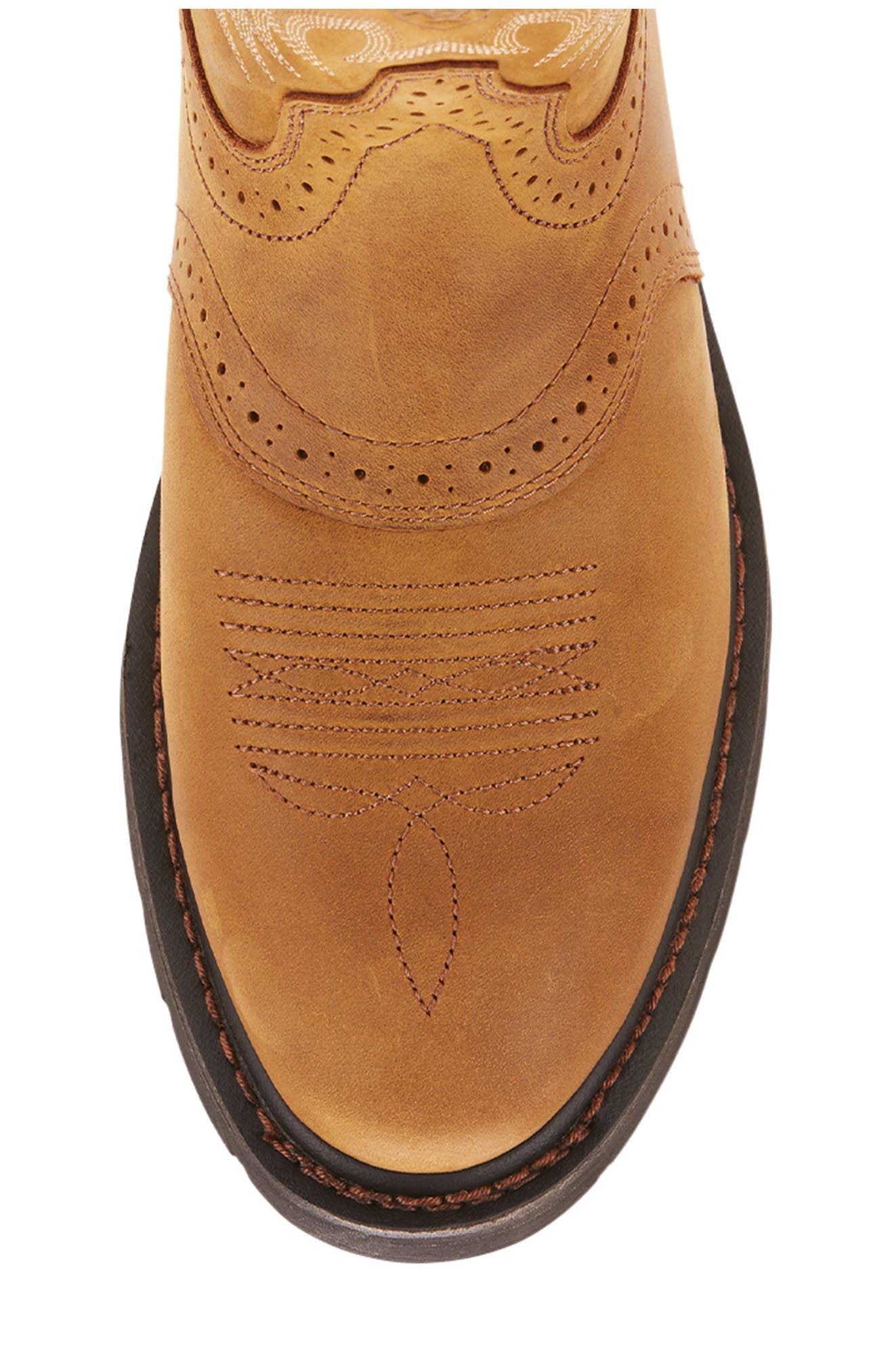 Sierra Leather Western Boot, Alternate, color, BROWN