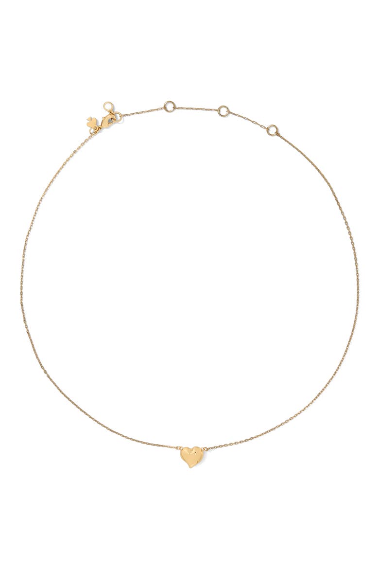 heart pendant necklace, Alternate, color, GOLD
