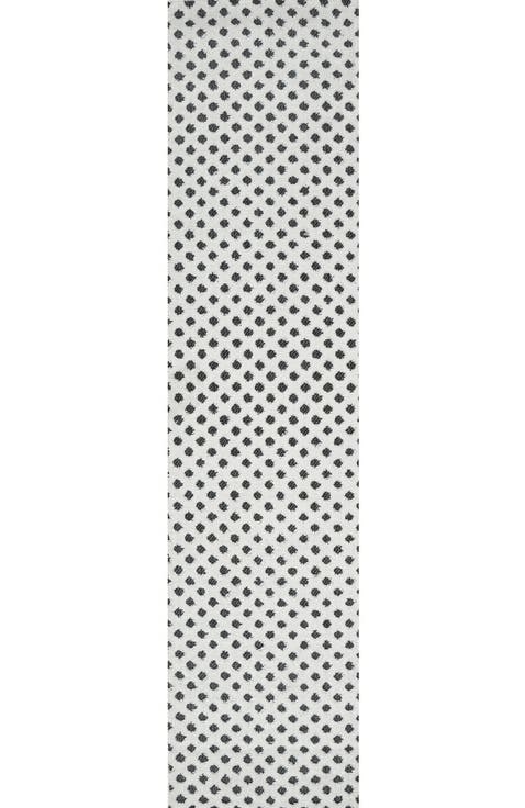 Rabat High-Low Pile Mini-Diamond Trellis Indoor/Outdoor Area Rug