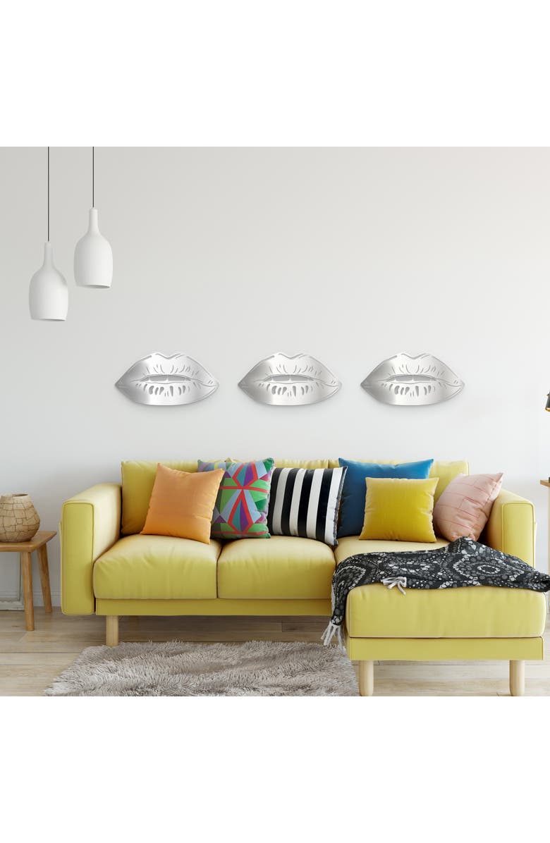 4Art Works Silver Lips Wall Art, Alternate, color,