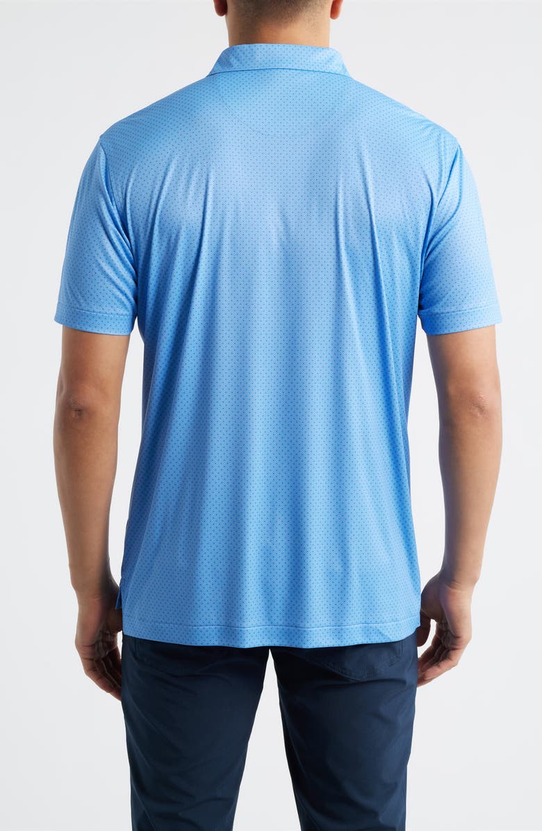 Peter Millar Featherweight Starmount Microprint Performance Polo, Alternate, color, Bluebird