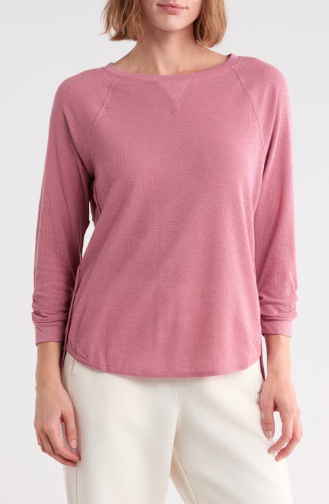Slub Waffle High-Low T-Shirt