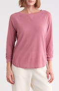 DKNY Slub Waffle High-Low T-Shirt