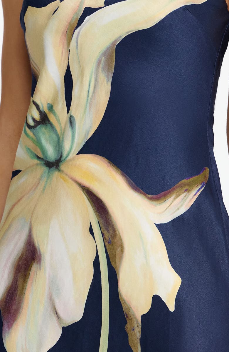 Significant Other Mora Floral Print Strapless Dress, Alternate, color, Midnight Lilium