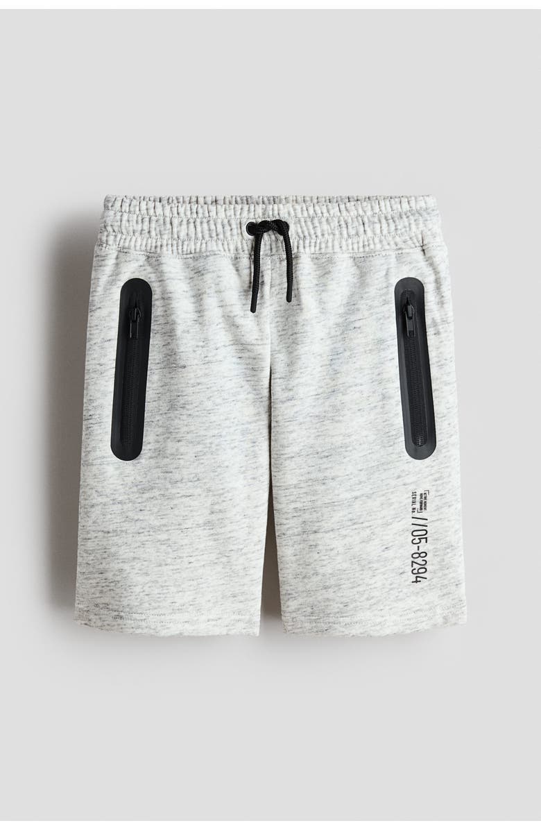 H&M Knee-length sweatshorts, Main, color, Light Gray Melange