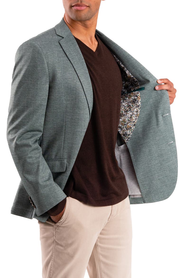 Solid Knit Sport Coat, Alternate, color, GREEN
