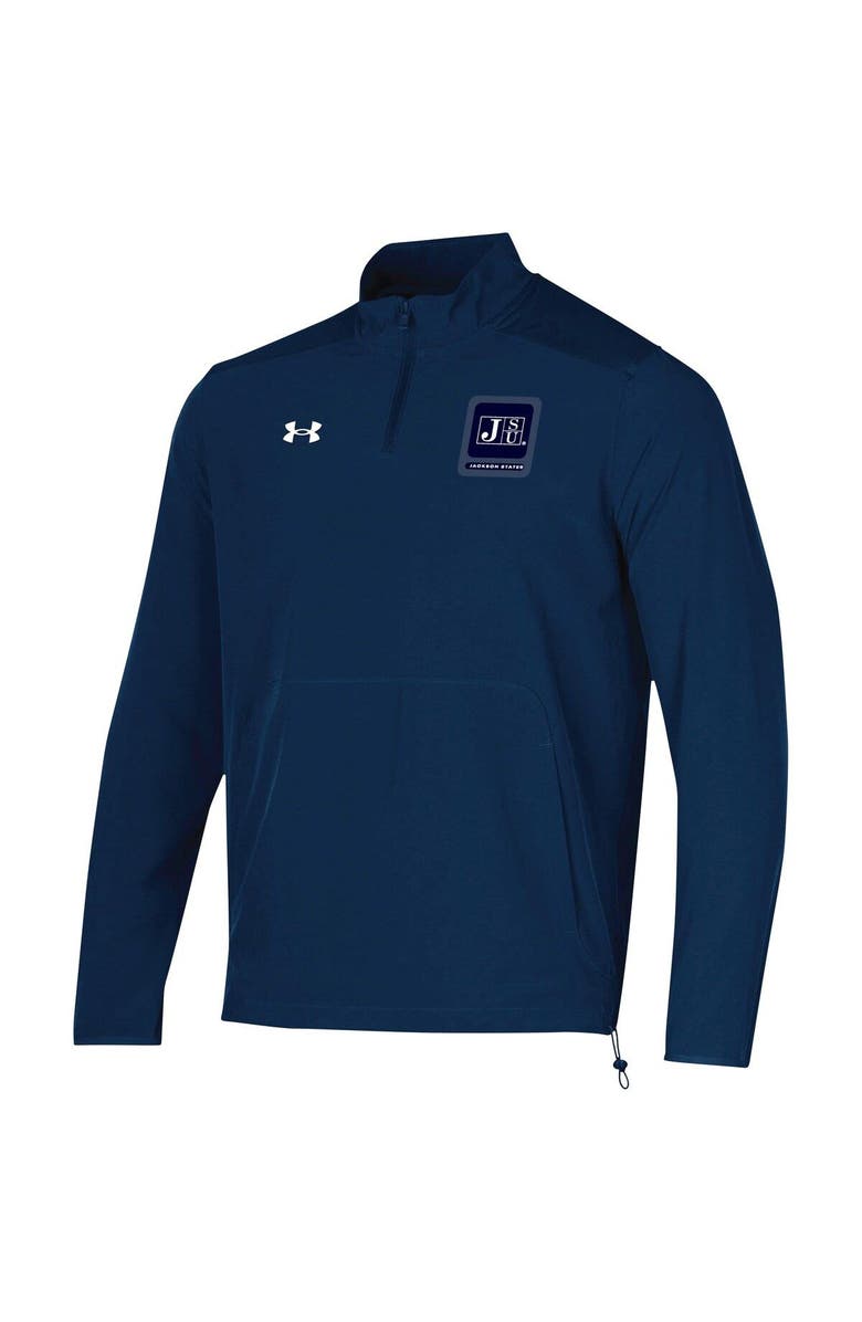 Under Armour Men's Under Armour Navy Jackson State Tigers 2023 Motivate Half-Zip Top, Alternate, color, Navy