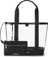 Brahmin Brooke Clear Croc Embossed Leather Tote