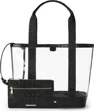 Brahmin Brooke Clear Croc Embossed Leather Tote