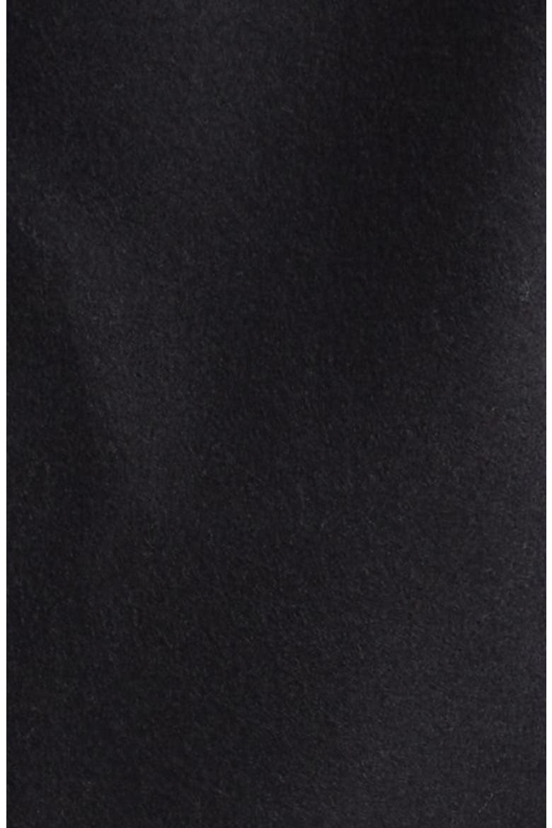 Stretch Wool Blend Felt Double Breasted Coat, Alternate, color, 1000 BLACK