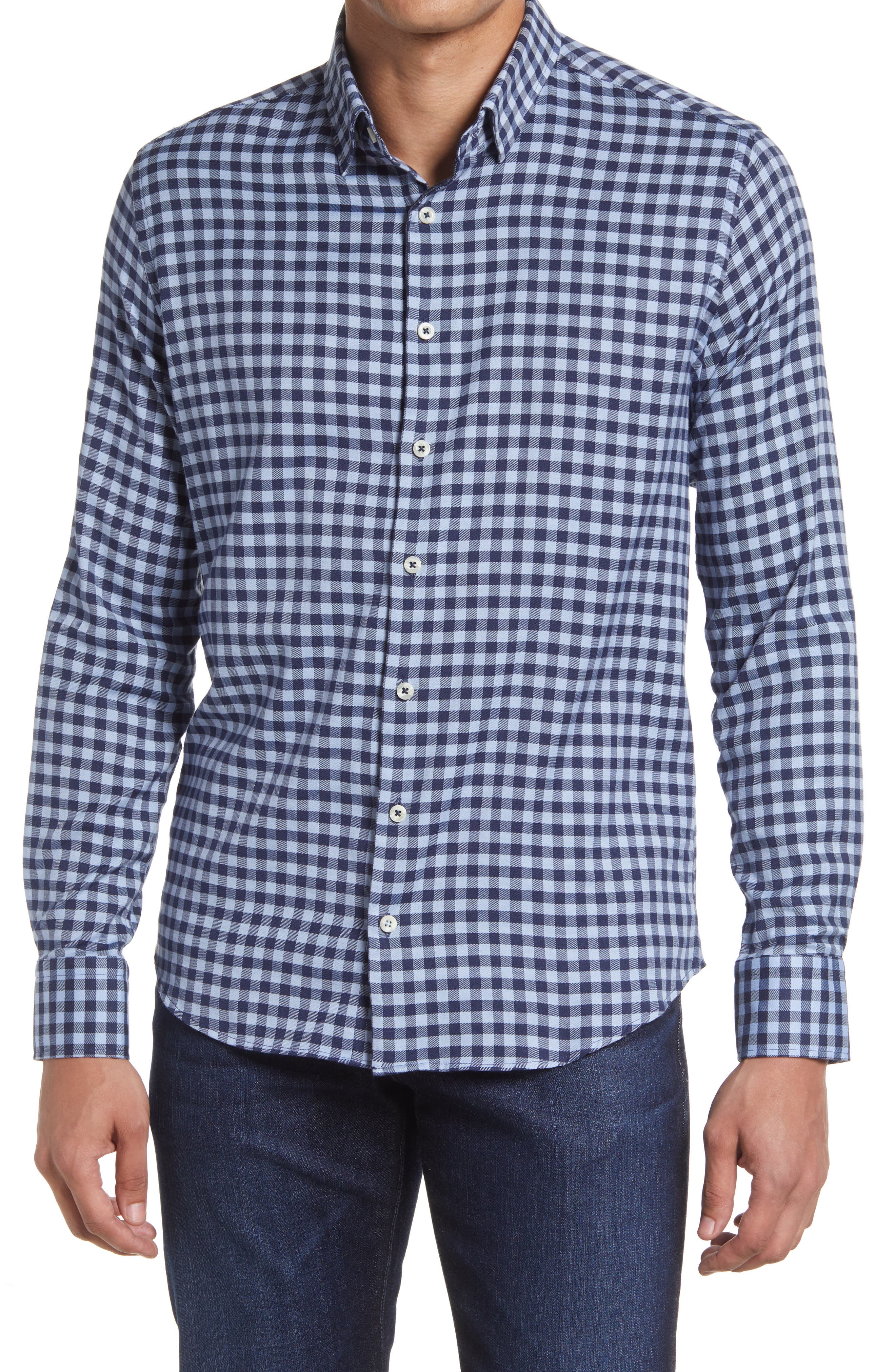Dry Touch® Check Performance Flannel Button-Up Shirt