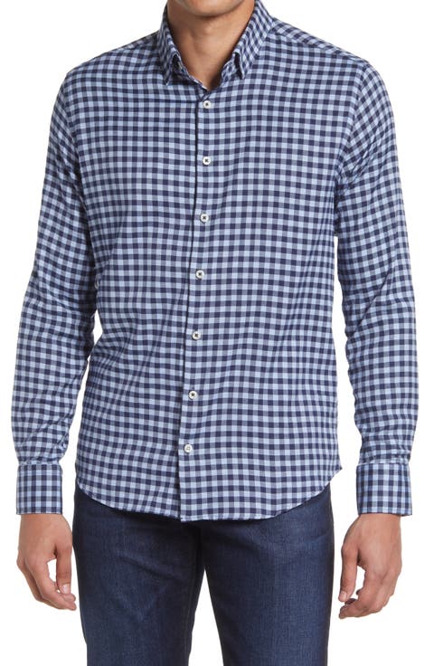 Dry Touch® Check Performance Flannel Button-Up Shirt