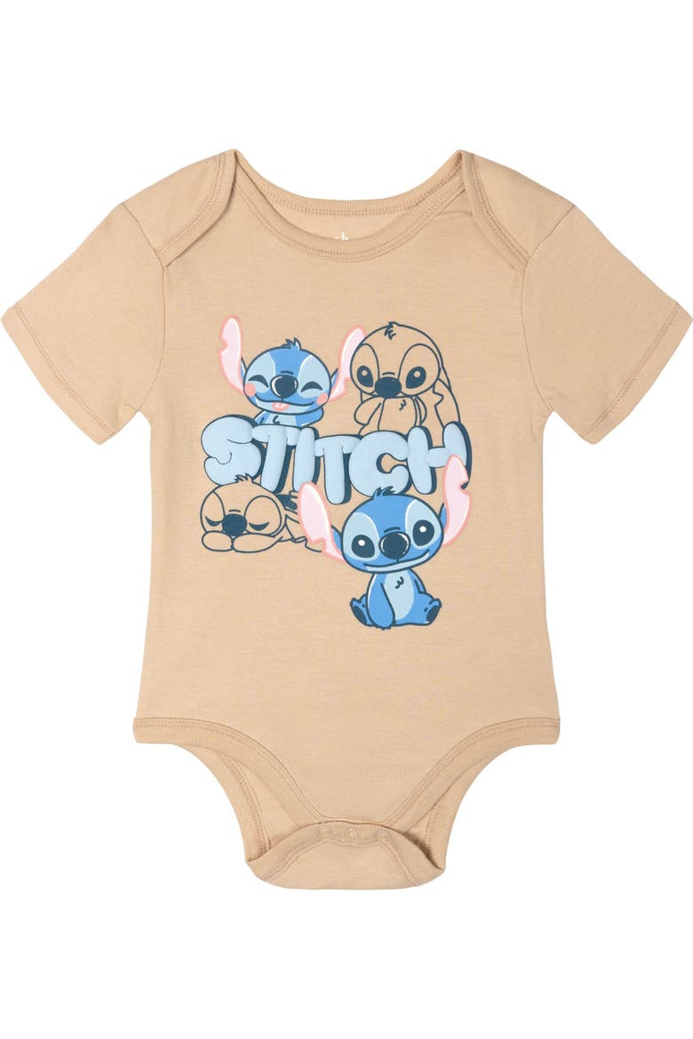Lilo & Stitch Boys' 5-Pack Short Sleeve Bodysuits, Alternate, color, Stitch Pastel Multi