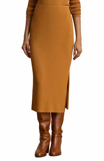 Lauren Ralph Lauren Rib Midi Skirt